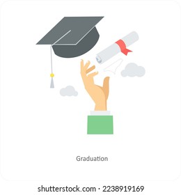 Graduation and study icon concept