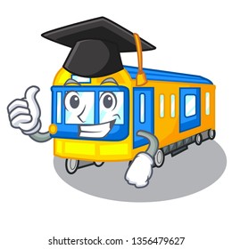 Graduation subway train toys in shape mascot