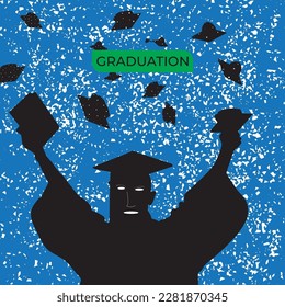 Graduation success vector art template 