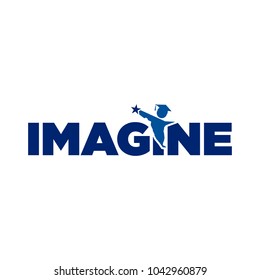 Graduation and Success vector logo. Imagine logotype.
