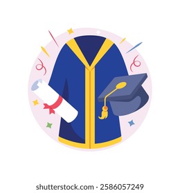 Graduation Suit Concepts Style illustrations. EPS 10 File stock illustration