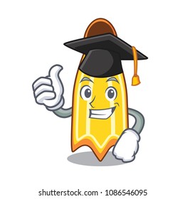 Graduation swim fin character cartoon