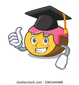 Graduation swiss roll character cartoon