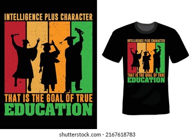 Graduation T shirt design, vintage, typography