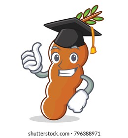 Graduation tamarind character cartoon style