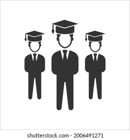 vector de diseño de iconos del equipo de graduación