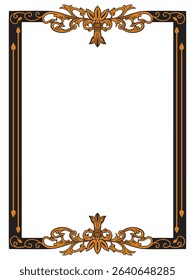 Graduation Theme Floral Sophisticated Ornamental Frame Decorative Vector