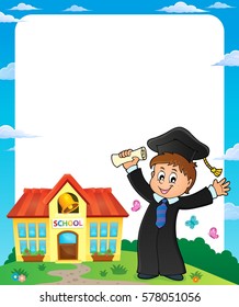 Graduation theme image 4 - eps10 vector illustration.
