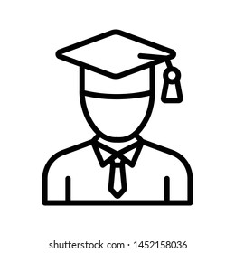 graduation thin line vector icon