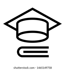 graduation thin line vector icon