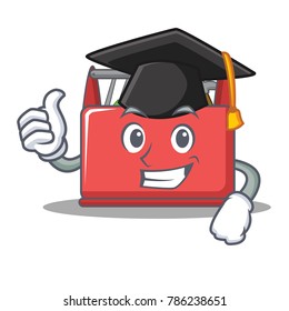 Graduation tool box character cartoon