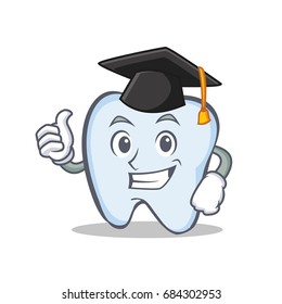 Graduation tooth character cartoon style