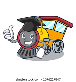 Graduation train character cartoon style
