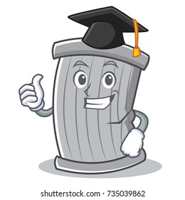 Graduation trash character cartoon style