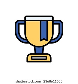 Graduation Trophy Icon Vector Illustration