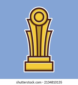 Graduation trophy vector graphic illustration. Perfect for graduation or college events