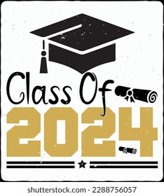 Graduation T-shirt Design, SVG Design, Typography T-shirt, Vector Design, Senior Class Of 2023 And Perfect For Others