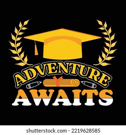 Graduation t-shirt design vector template
