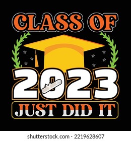 Graduation t-shirt design vector template
