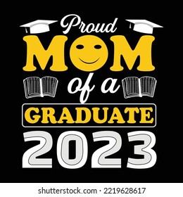Graduation t-shirt design vector template