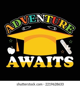 Graduation t-shirt design vector template