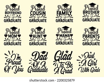 Graduation  typography t shirt design bundle