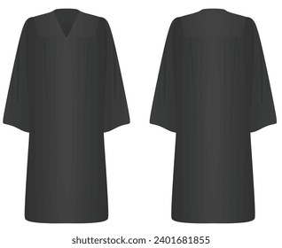 Graduation uniform and hat. vector