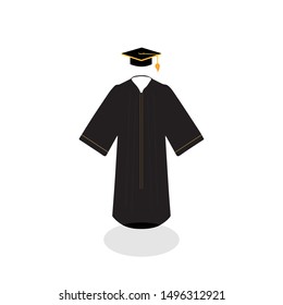 graduation uniform icon. vector illustration.