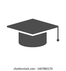 graduation university square bachelor hat vector icon isolated on white background. study and education, student graduate web icon for mobile and ui design