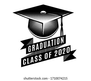 Graduation vector Class of 2020. Congrats grad Congratulations Graduate.