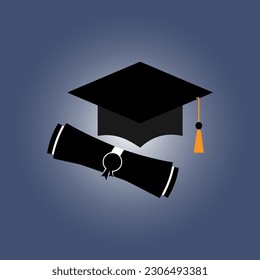 Graduation vector. Congratulation graduation vector.