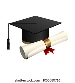 Graduation vector design illustration isolated on white background