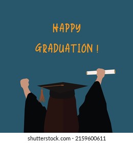 Graduation vector for greeting card or present