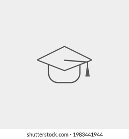 Graduation vector icon illustration sign
