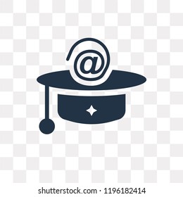 Graduation vector icon isolated on transparent background, Graduation transparency concept can be used web and mobile