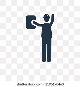 Graduation vector icon isolated on transparent background, Graduation transparency concept can be used web and mobile