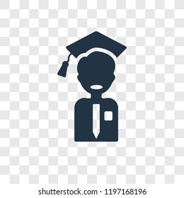 Graduation vector icon isolated on transparent background, Graduation transparency logo concept