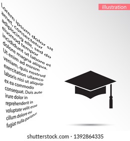 Graduation Vector icon . Lorem Ipsum Illustration design