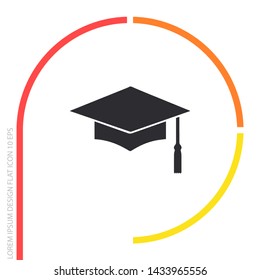 Graduation Vector icon . Lorem Ipsum Illustration design