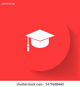 Graduation Vector icon . Lorem Ipsum Illustration design