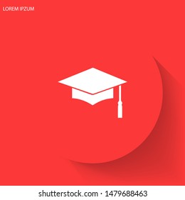 Graduation Vector icon . Lorem Ipsum Illustration design