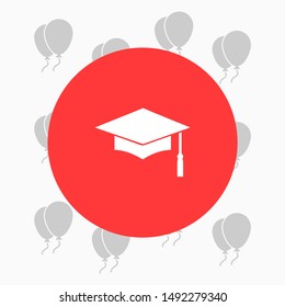 Graduation Vector icon . Lorem Ipsum Illustration design