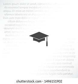 Graduation Vector icon . Lorem Ipsum Illustration design