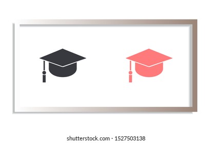 Graduation Vector icon . Lorem Ipsum Illustration design