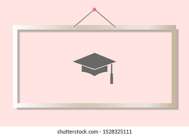 Graduation Vector icon . Lorem Ipsum Illustration design