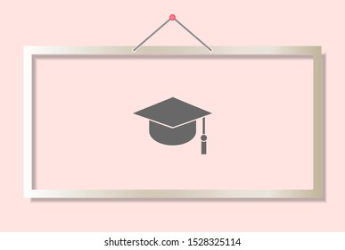 Graduation Vector icon . Lorem Ipsum Illustration design