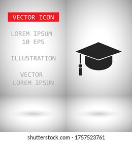 Graduation Vector icon . Lorem Ipsum Illustration design