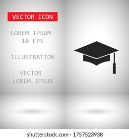 Graduation Vector icon . Lorem Ipsum Illustration design