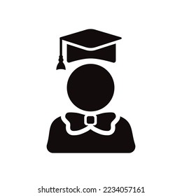 Graduation vector icon. Student hat icon. Vector flat sign design. Graduation symbol pictogram