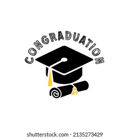 GRADUATION VECTOR ICON, suitable use for symbol or logo to describe celebrating with fellow graduates